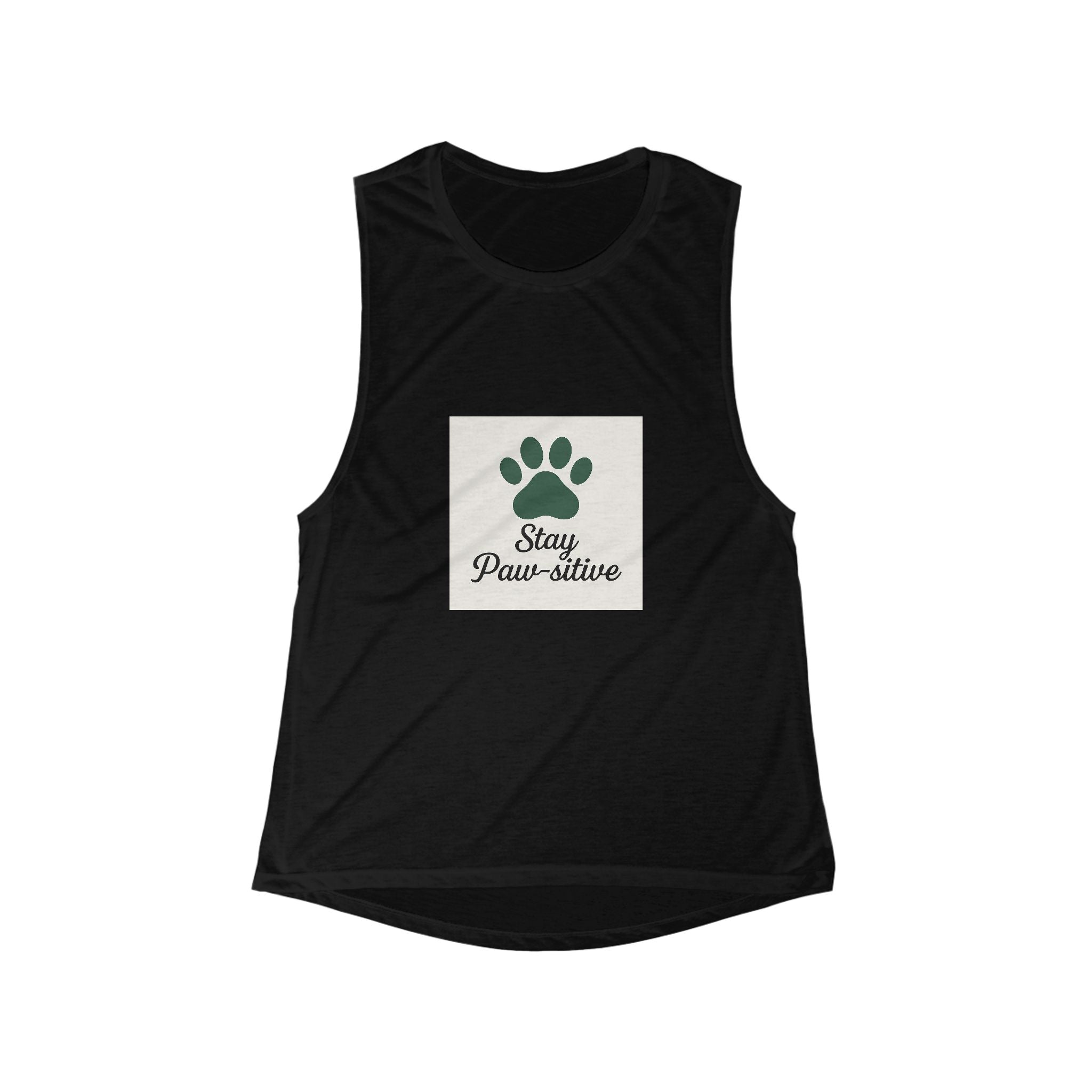 Paw-sitive Vibe Women's Tank Top, Pet Lover Gift, Dog Mom Apparel, Casual Wear, Perfect for Workouts, Beach Days